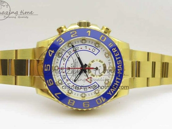MiroTime 0303 YachtMaster II 116688 YG JF 1:1 Best Edition White Dial Blue Ceramic Bezel On YG Bracelet A Cozy 3577